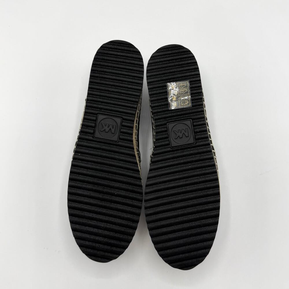 NEW Michael Kors Raya Espadrille Flats Black Metallic Knit Slip-On Shoes Sz 5.5 - Picture 8 of 10
